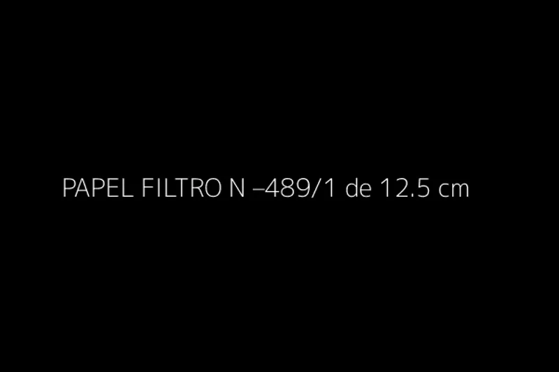 PAPEL FILTRO N –489/1 de 12.5 cm